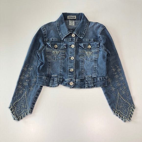 Traxx Other - Traxx Stretchy Girls Denim Jacket